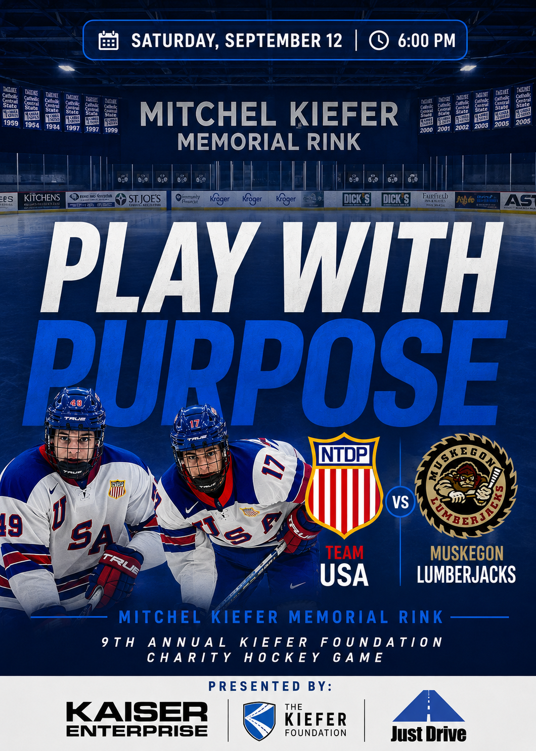 The 9th Annual Play With Purpose Charity Hockey Game